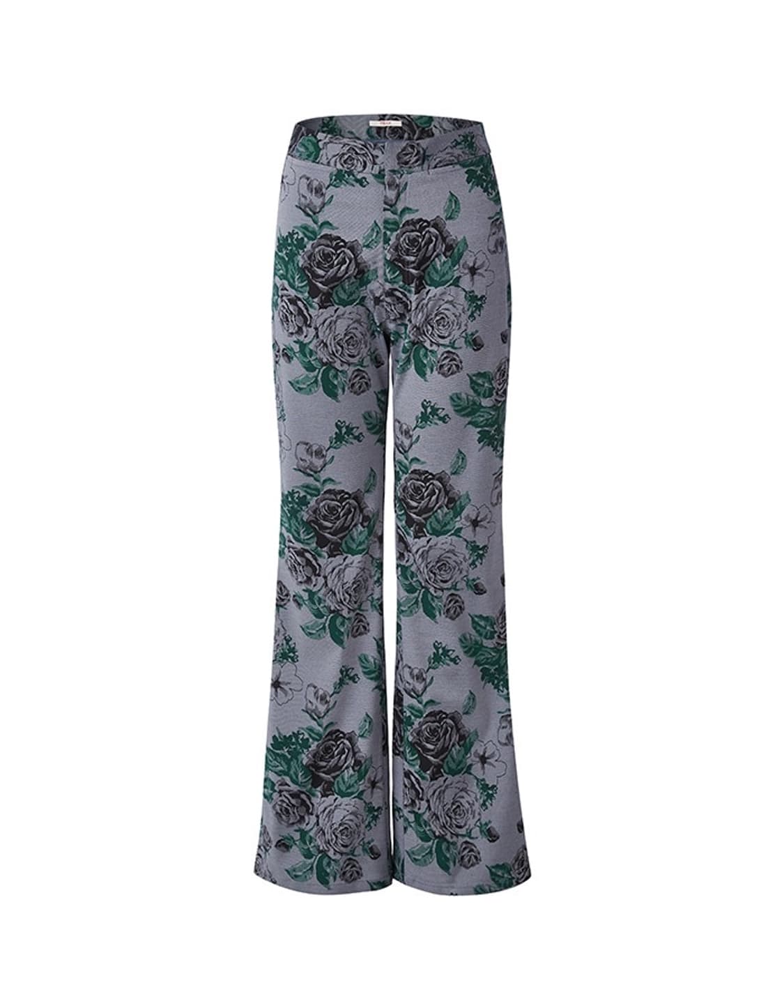 Teak rose flower boots-cut pants 상품이미지1