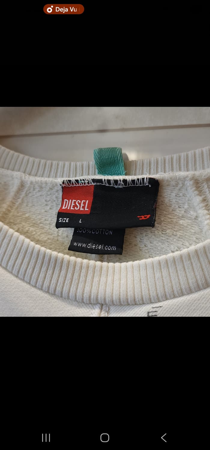 00s 디젤 맨투맨 스웻셔츠 미니멀 스웻셔츠 화이트 L 상품이미지10
