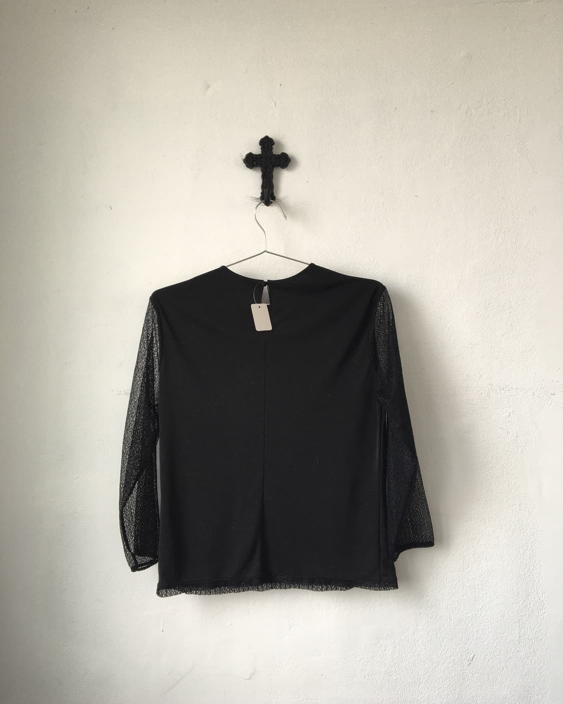 Pattern point mesh sleeve 상품이미지3