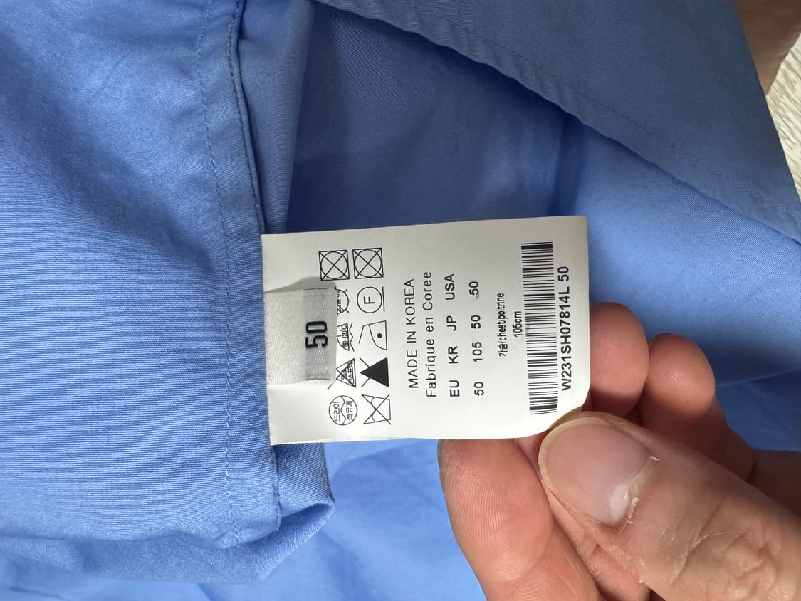 [50] 23SS 우영미 코튼 백로고 셔프 블루 상품이미지4