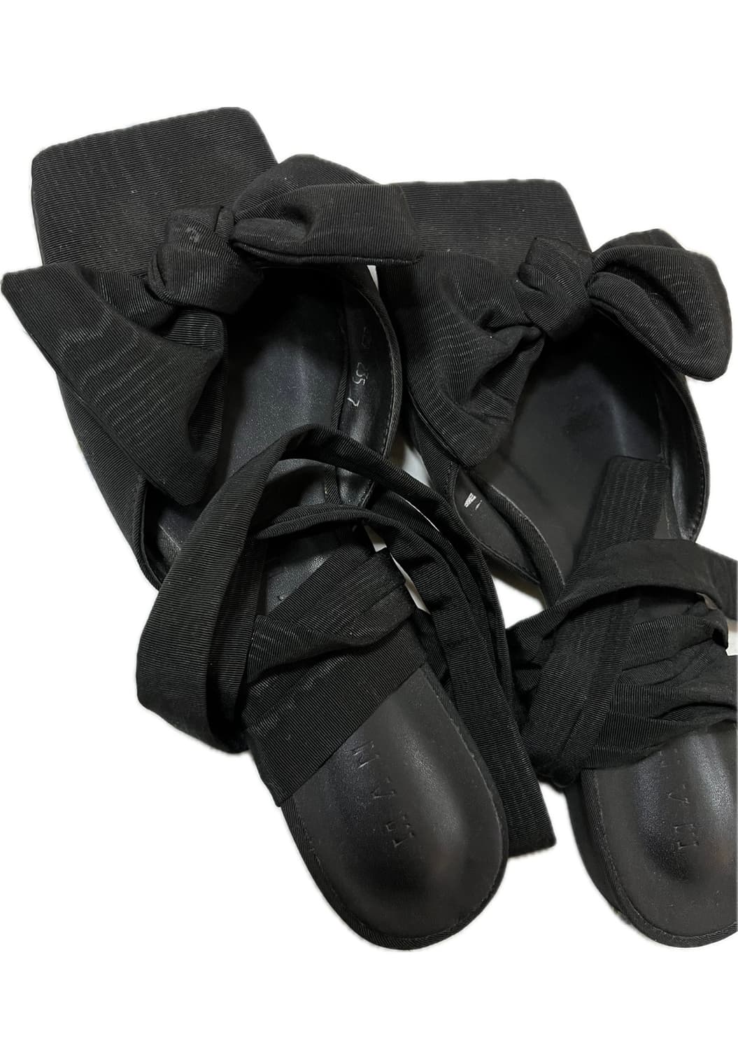 블랙 리본 샌들 240mm 상품이미지2