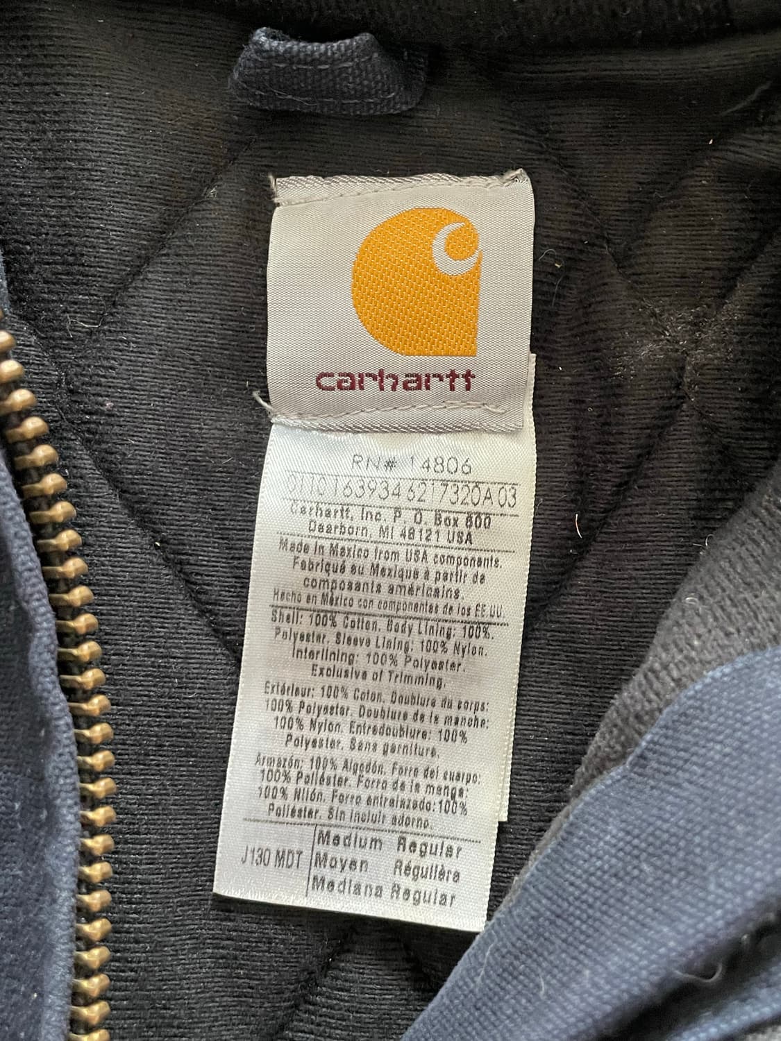 칼하트 j130 MDT 미드나잇 액티브 자켓 샌드스톤 상품이미지4