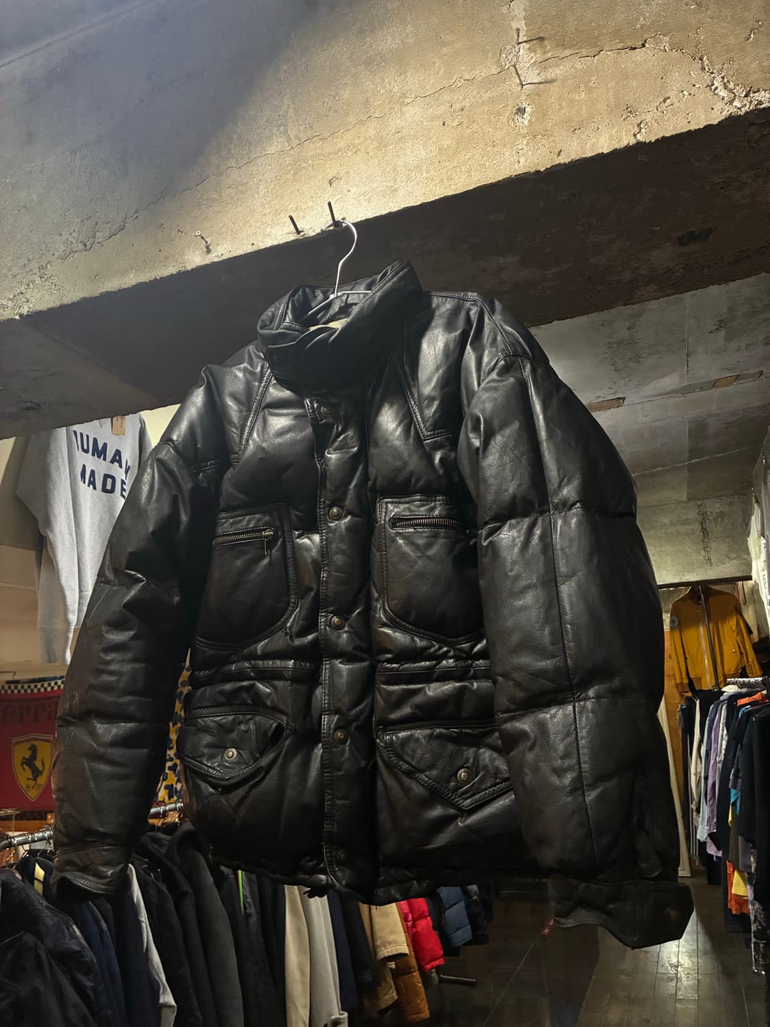 HOUSTON 휴스턴 카우 레더 플라잉 다운 자켓 상품이미지2