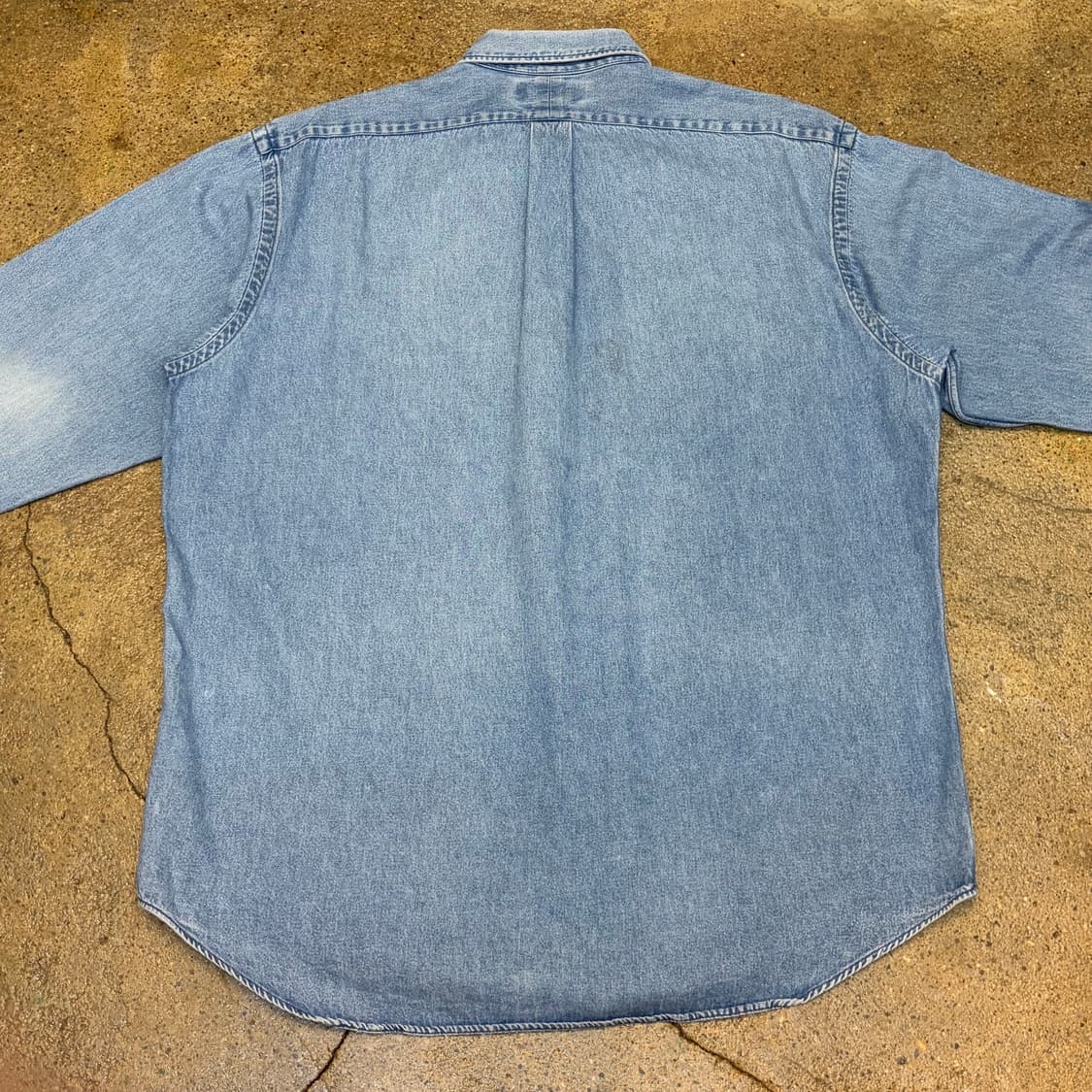 90s 미국 빈티지 폴로랄프로렌 청남방 청셔츠 데님셔츠 상품이미지7