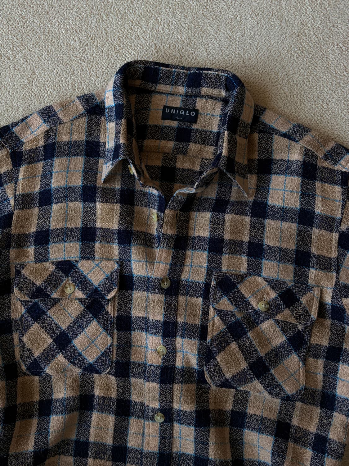 90s JAPAN 유니클로 체크 셔츠 상품이미지1