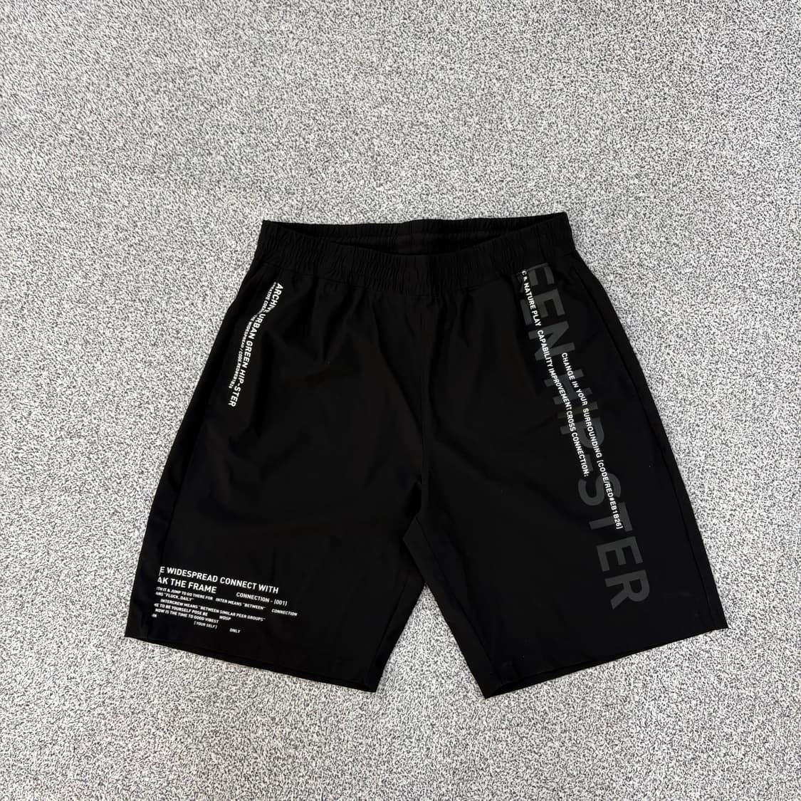 81 인터크루 빅 레터링 5부 반바지 0310J 상품이미지1