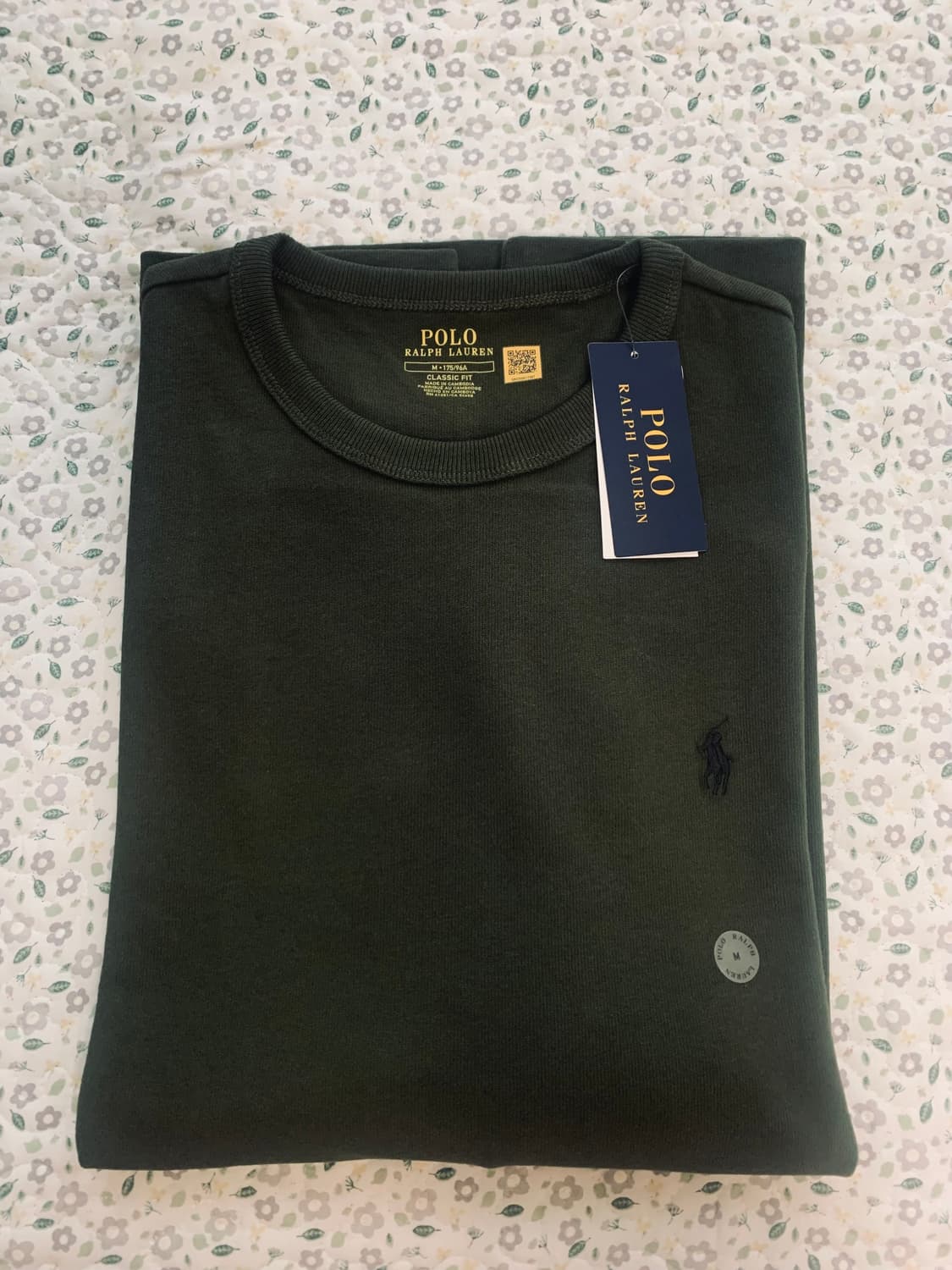 [M] 폴로 랄프로렌 클래식핏 저지 롱 슬리브 티셔츠 컴퍼니 올리브 상품이미지9