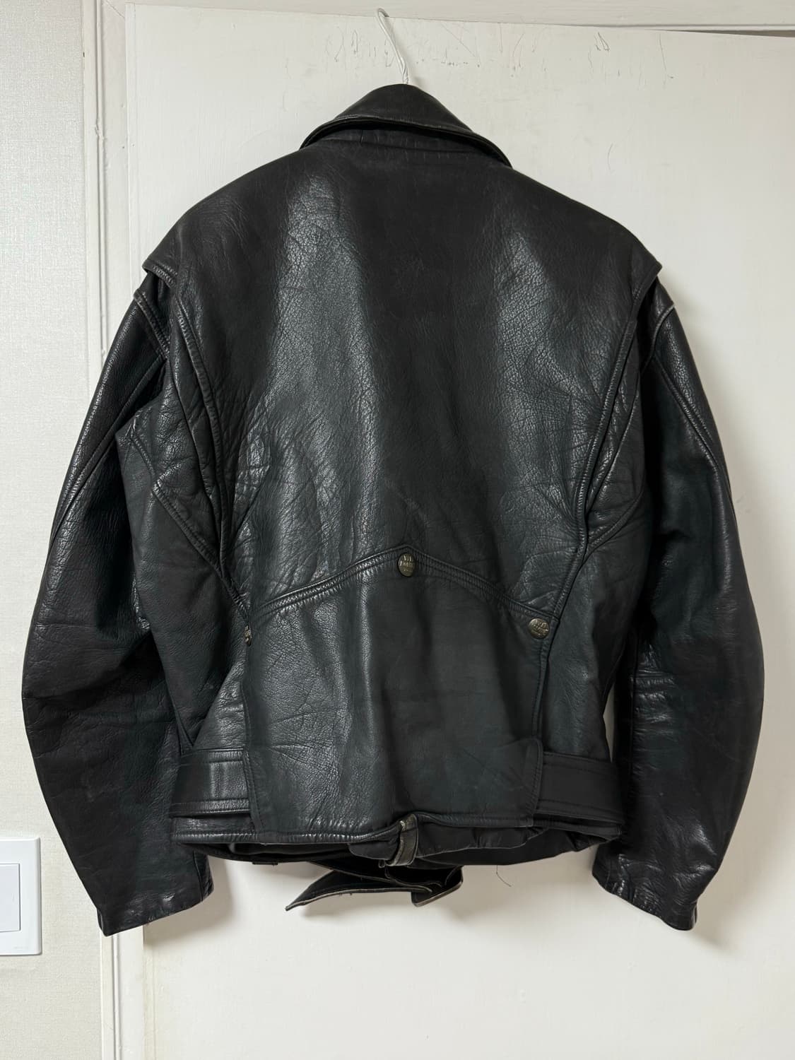 일본 komine 소가죽 더블카라 모토바이커 자켓 상품이미지3