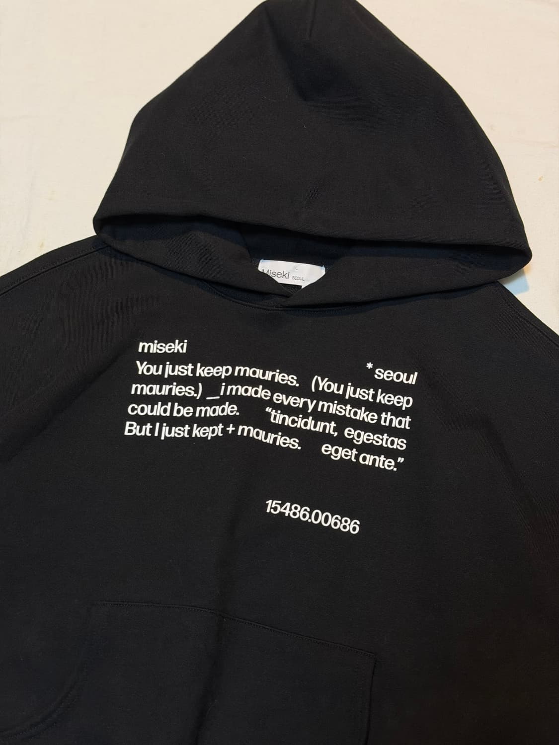 미세키 서울 quote 후드티 블랙 상품이미지2