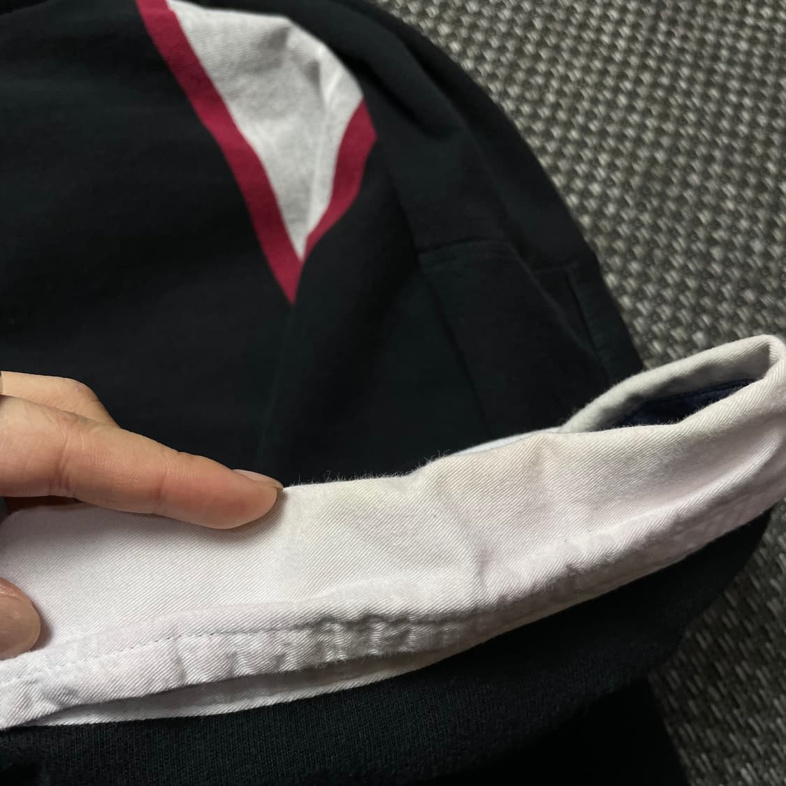 DENVER HAYES 블랙 pk 카라 단가라 긴팔 티셔츠 2XL 상품이미지5