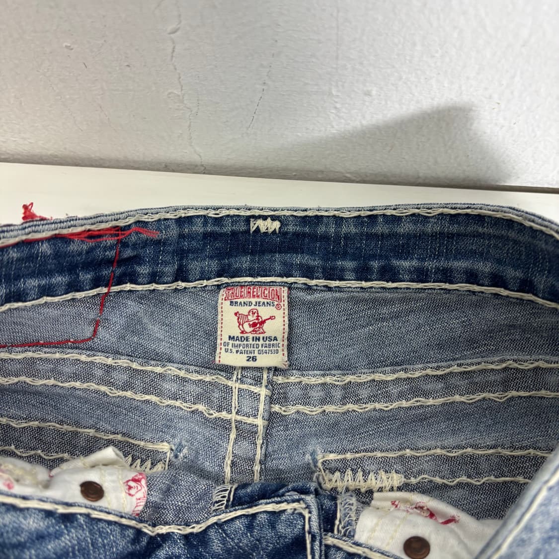 26 트루릴리전 연청 화이트스티치 일자핏 데님팬츠 상품이미지5