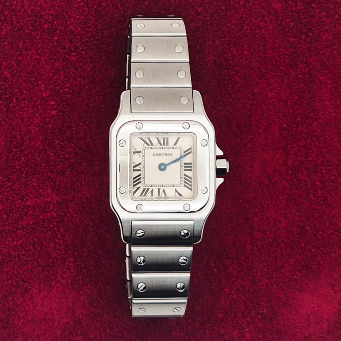 까르띠에 산토스 스틸 스몰사이즈 여성용 상품이미지1