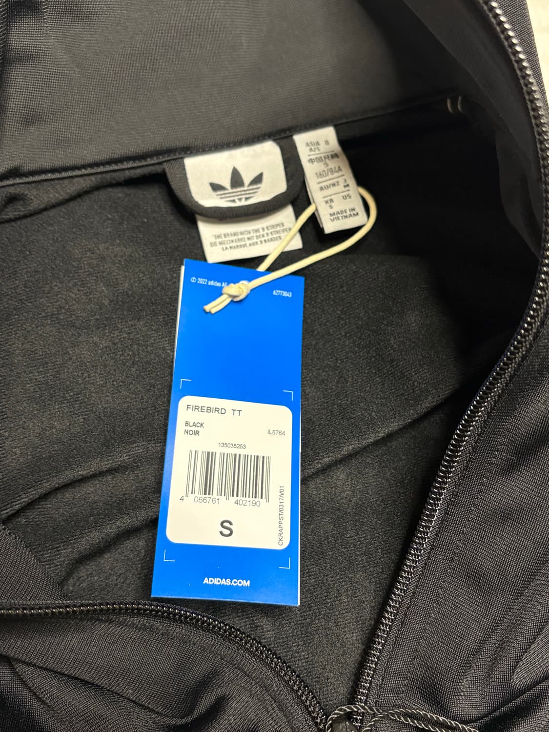 아디다스 아디컬러 클래식 파이어버드 트랙탑 블랙 여성용 크롭 크림 무신사 상품이미지4