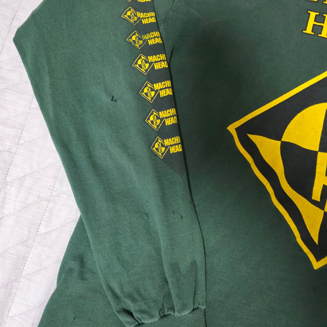 [XL] 90s 머신헤드 빈티지 밴드티 그린 롱슬리브 상품이미지5
