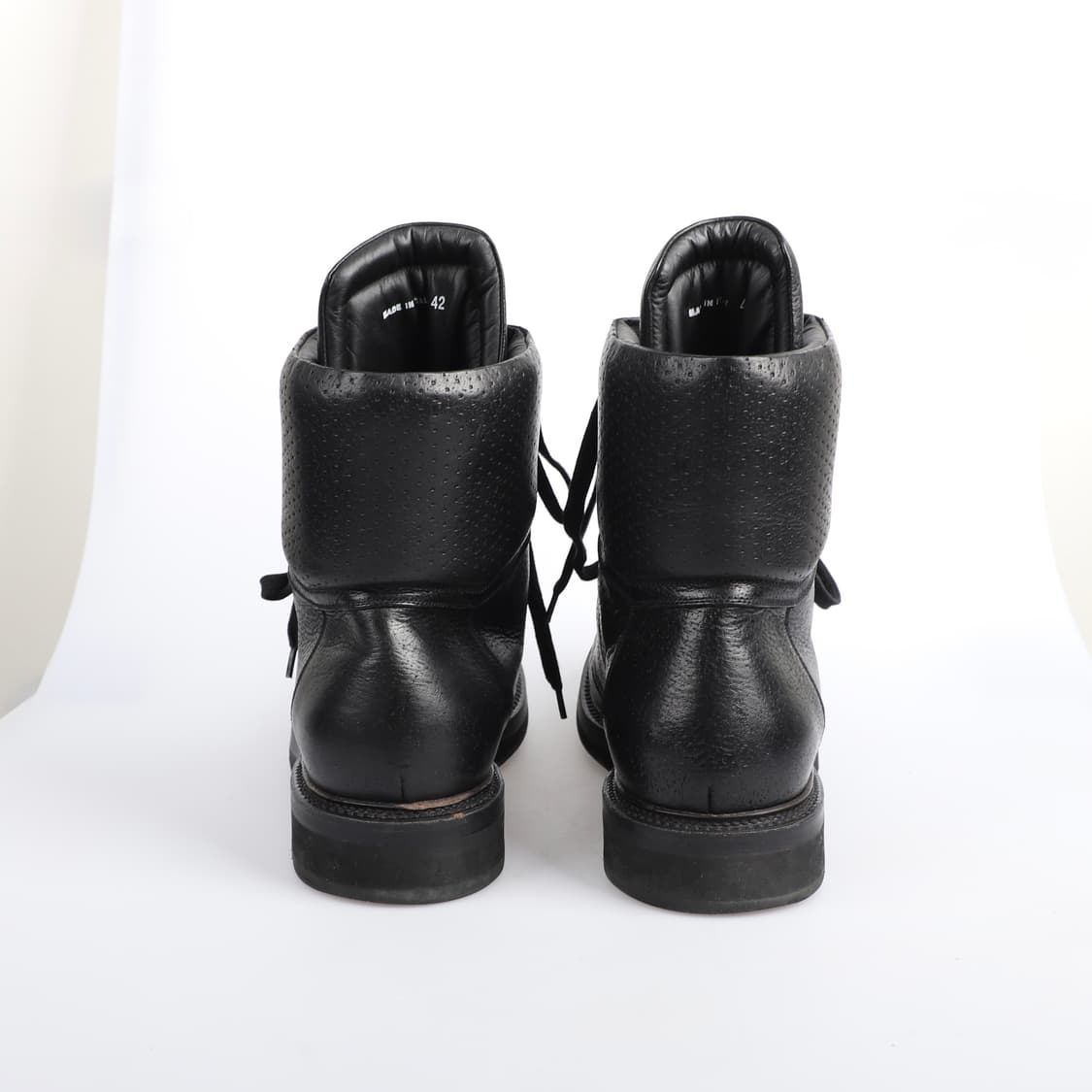 42 / Rick Owens 릭오웬스 레더 부츠 하이탑 블랙 상품이미지3