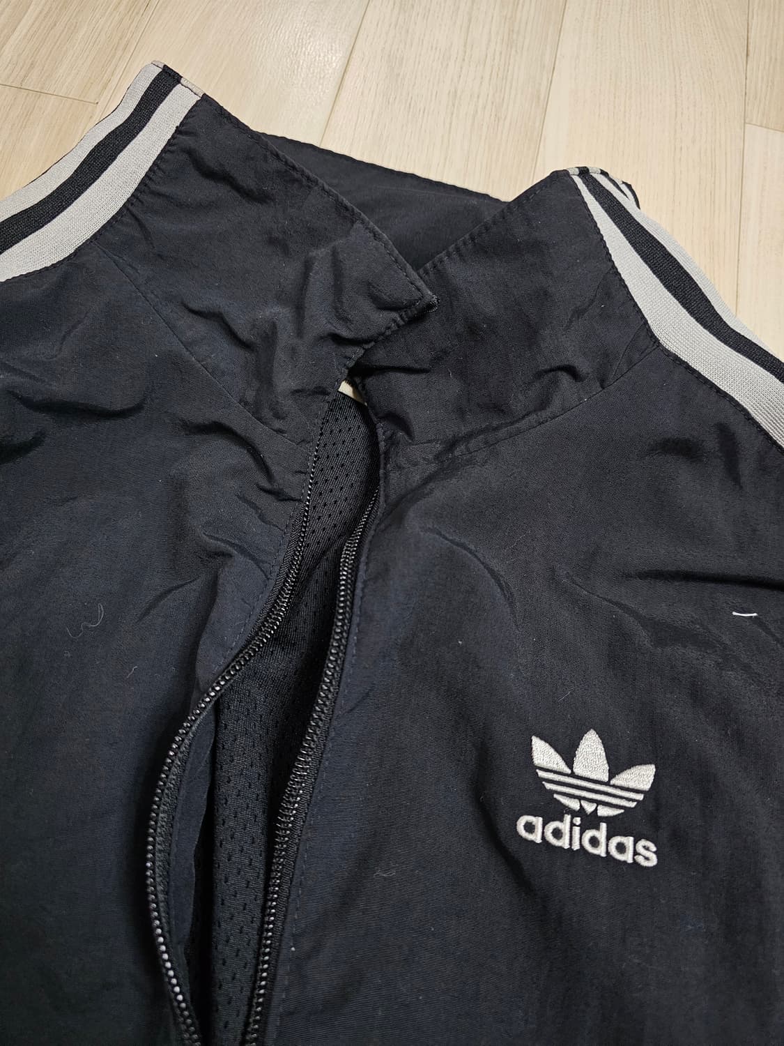 [M] 아디다스 블랙 시그니처 3-스트라이프 트랙탑 (저지 자켓) 상품이미지3