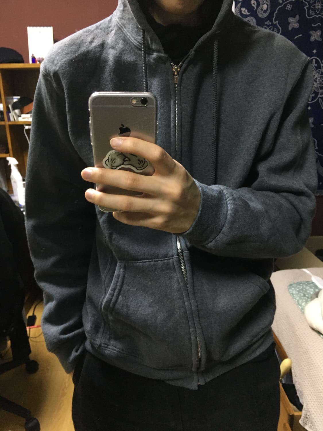 빈티지 러셀 에슬레틱 후드집업 다크그레이 M 상품이미지2