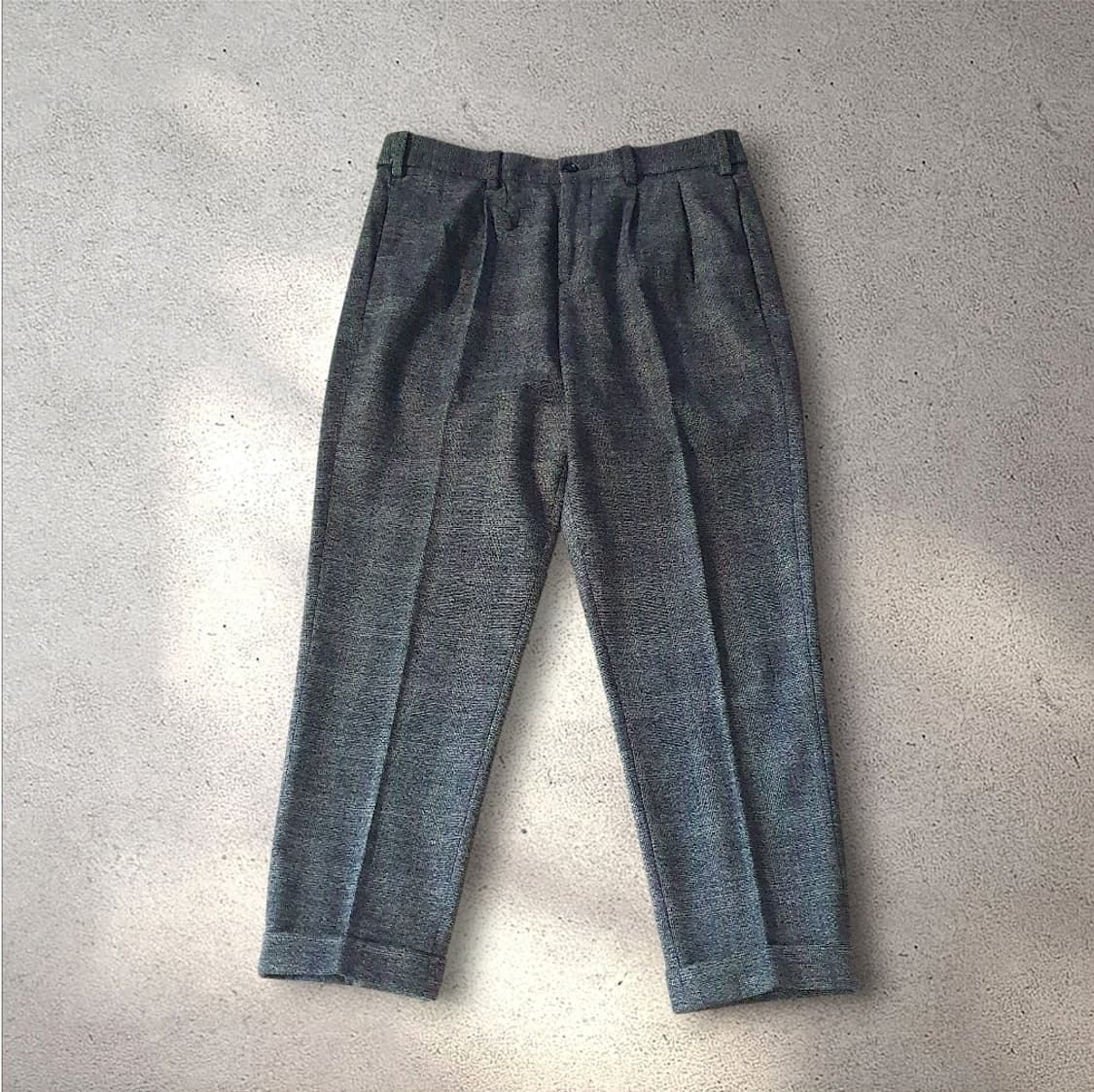 (30사이즈) 자라 슬랙스 울 팬츠 그레이 체크 바지 상품이미지1
