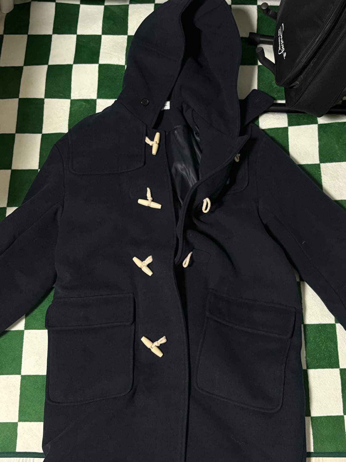 보세 네이비 떡볶이 코트 상품이미지2