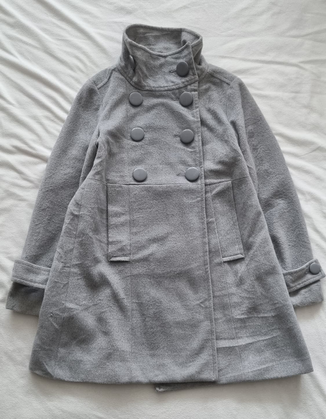 빈티지 모리걸 하구미 갸루 그레이 코트 상품이미지1