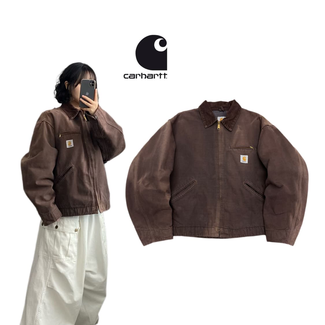 칼하트 90s OG 디트로이트 페이딩 워크자켓 6blj j97  상품이미지1