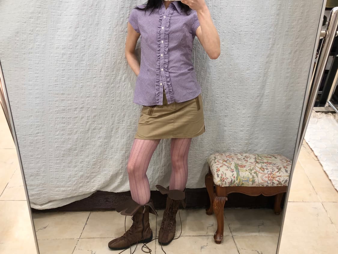 Purple check pattern shirts 상품이미지2