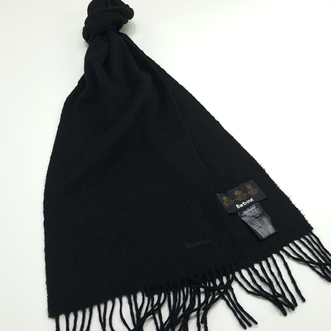 MX137 바버 블랙 램스울 목도리 머플러 상품이미지2