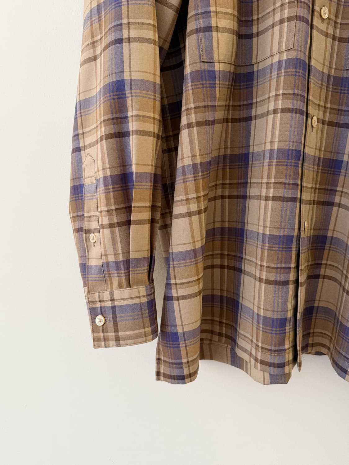 AURALEE 18AW 오라리 슈퍼라이트울 체크 셔츠  상품이미지4