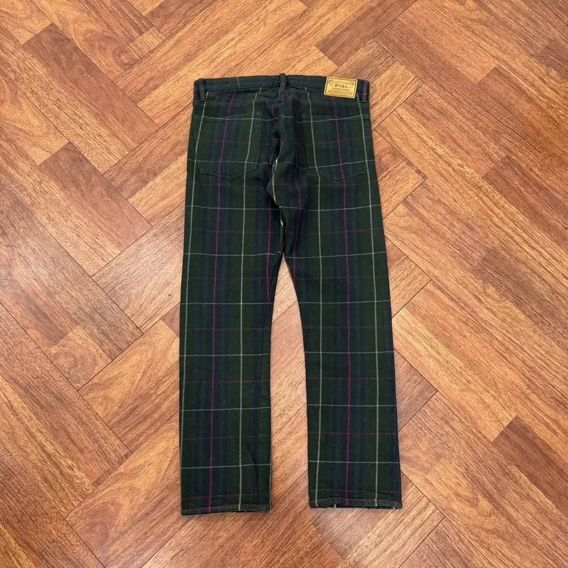 32 폴로 랄프로렌 타탄체크 플라이버튼 팬츠  상품이미지2