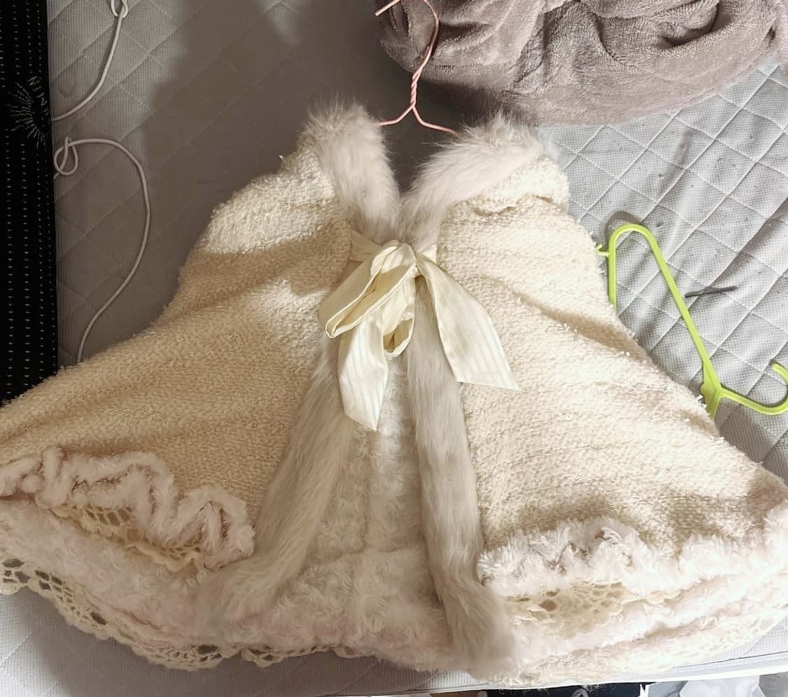 빈티지 니트망토 케이프 그런지페어리 캐캐체 모리걸 핀터깔 달천 대장y2k 상품이미지1