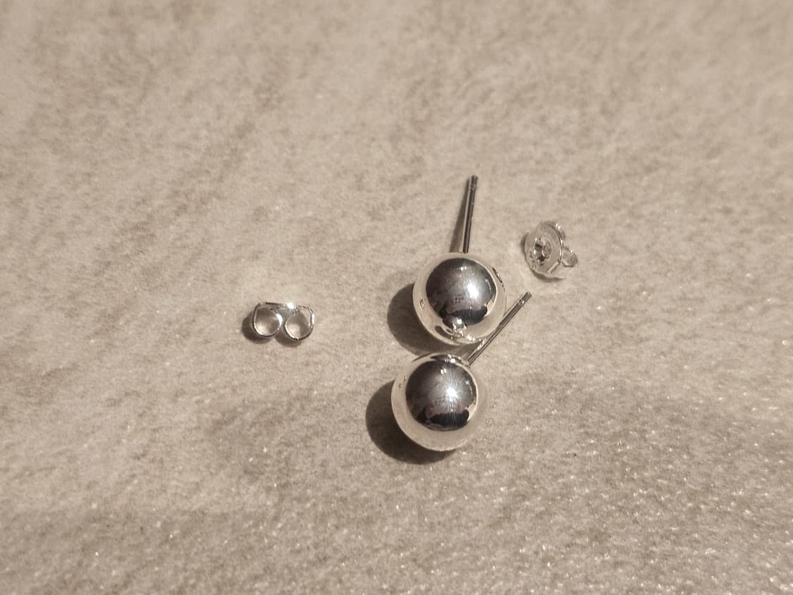 8mm 실버볼 귀걸이  상품이미지2