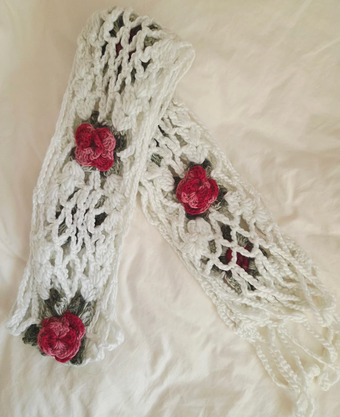 Japanese Vintage Rose knitting muffler 상품이미지2