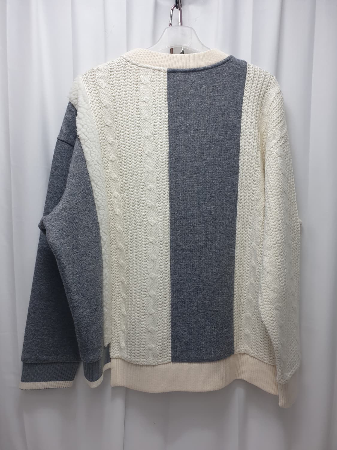 솔리드옴므 오버핏 멀티원단 니트 100사이즈 상품이미지2