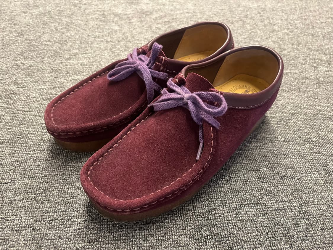 [240] 클락스 스웨이드 월라비 퍼플 레이스 UK5D  상품이미지1