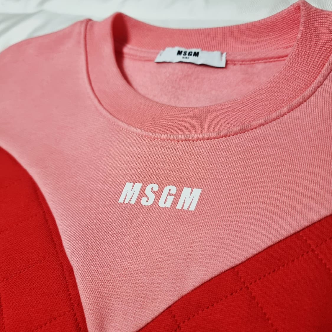 MSGM 맨투맨 안감기모 퀼팅하트 (55) 22년구매/실착1회/상태최상 상품이미지3