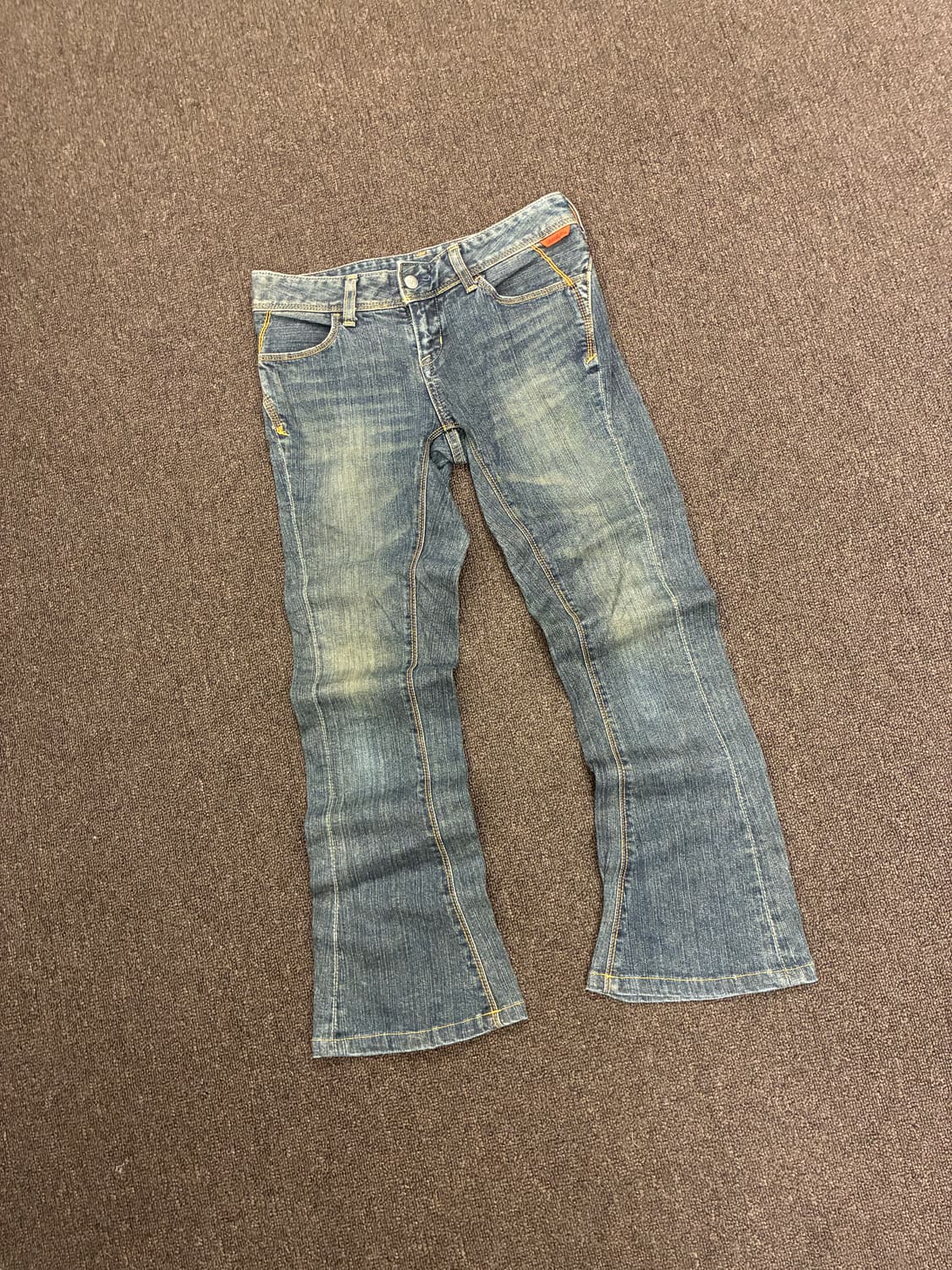 28)Japanese vintage 여성 로우라이즈 부츠컷 데님팬츠 상품이미지3