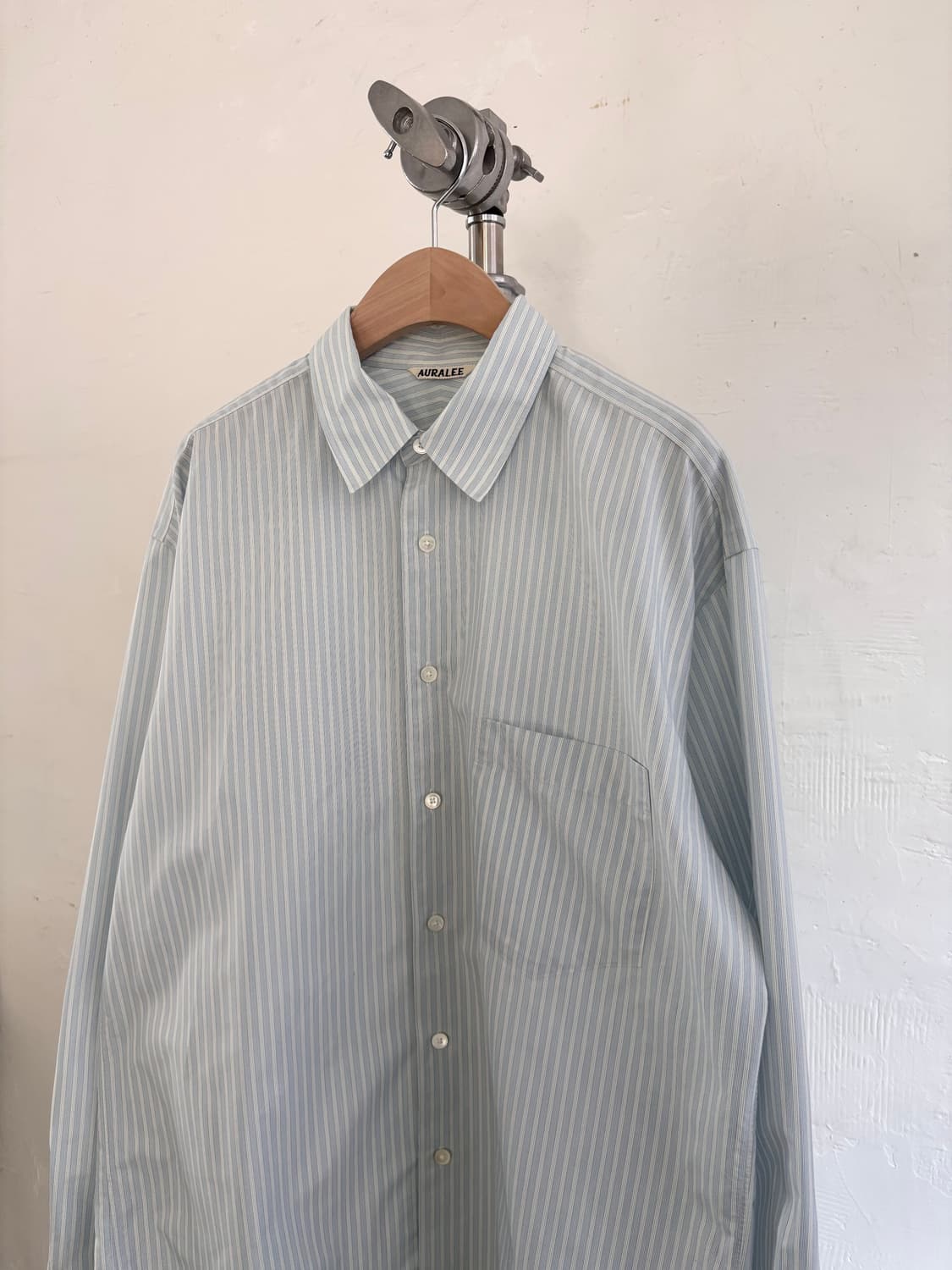 Auralee 오라리 스트라이프 오버 셔츠 상품이미지5
