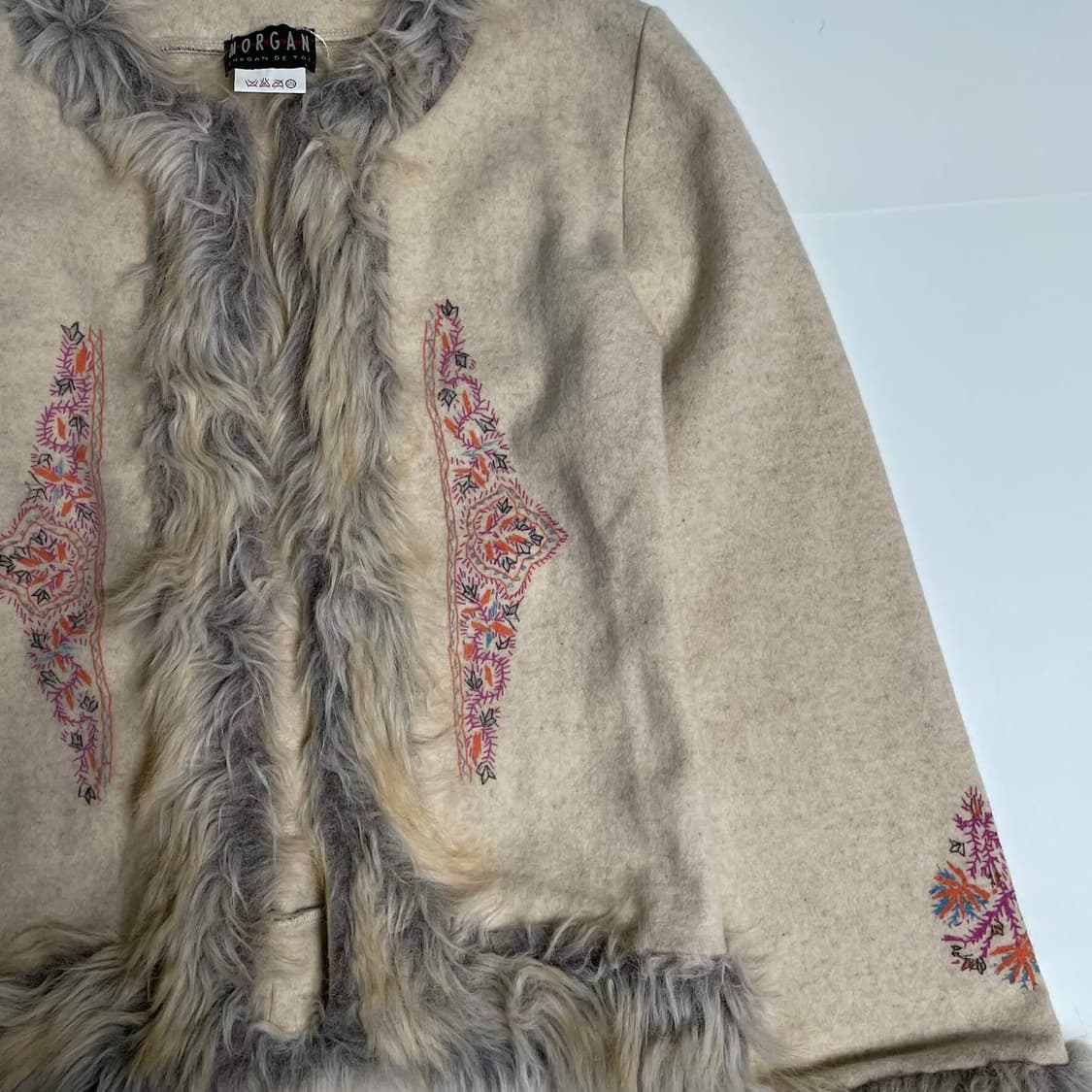 Morgan 울 블렌드 퍼 가디건 (france made) 상품이미지3