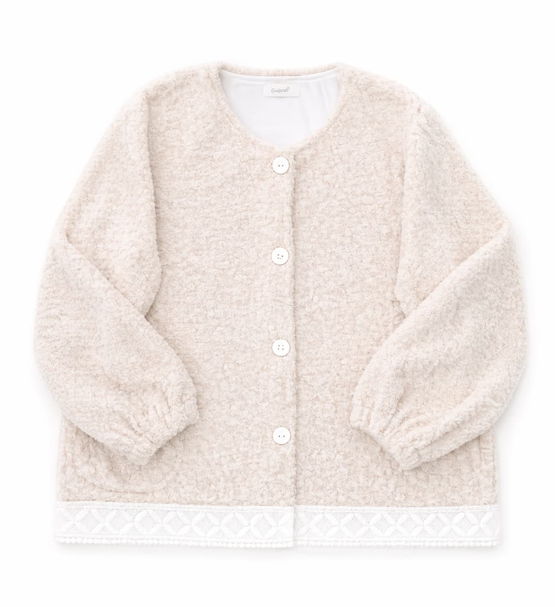 아이보리 부클 가디건 🤍 레이스 밑단 러블리 빈티지 무드 상품이미지1