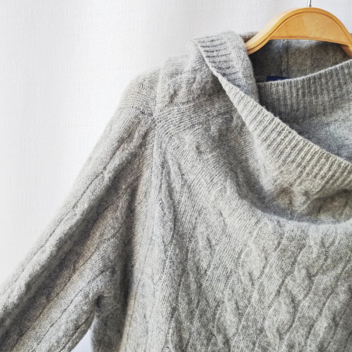 폴로 랄프로렌 울 캐시미어 소가죽스트랩 워머 니트 가디건 라이트그레이 M 상품이미지9