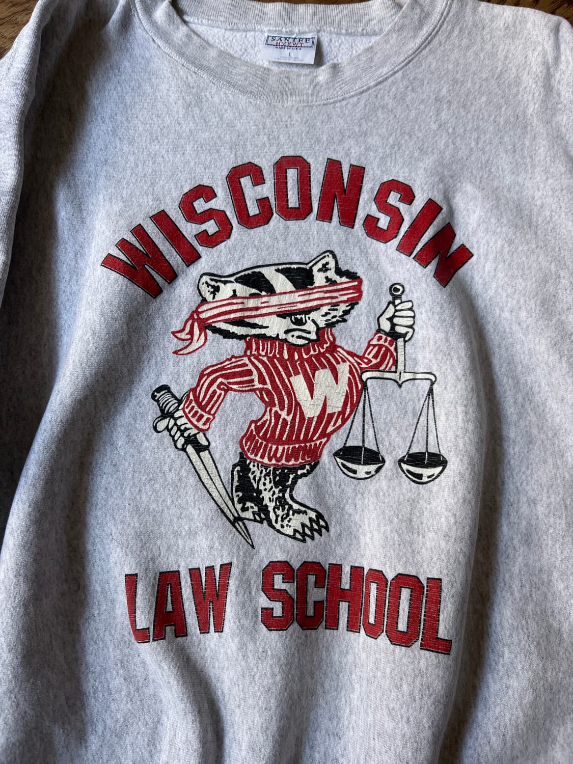 [L]90's Made in USA 위스콘신 리버스위브 스웻셔츠 상품이미지3