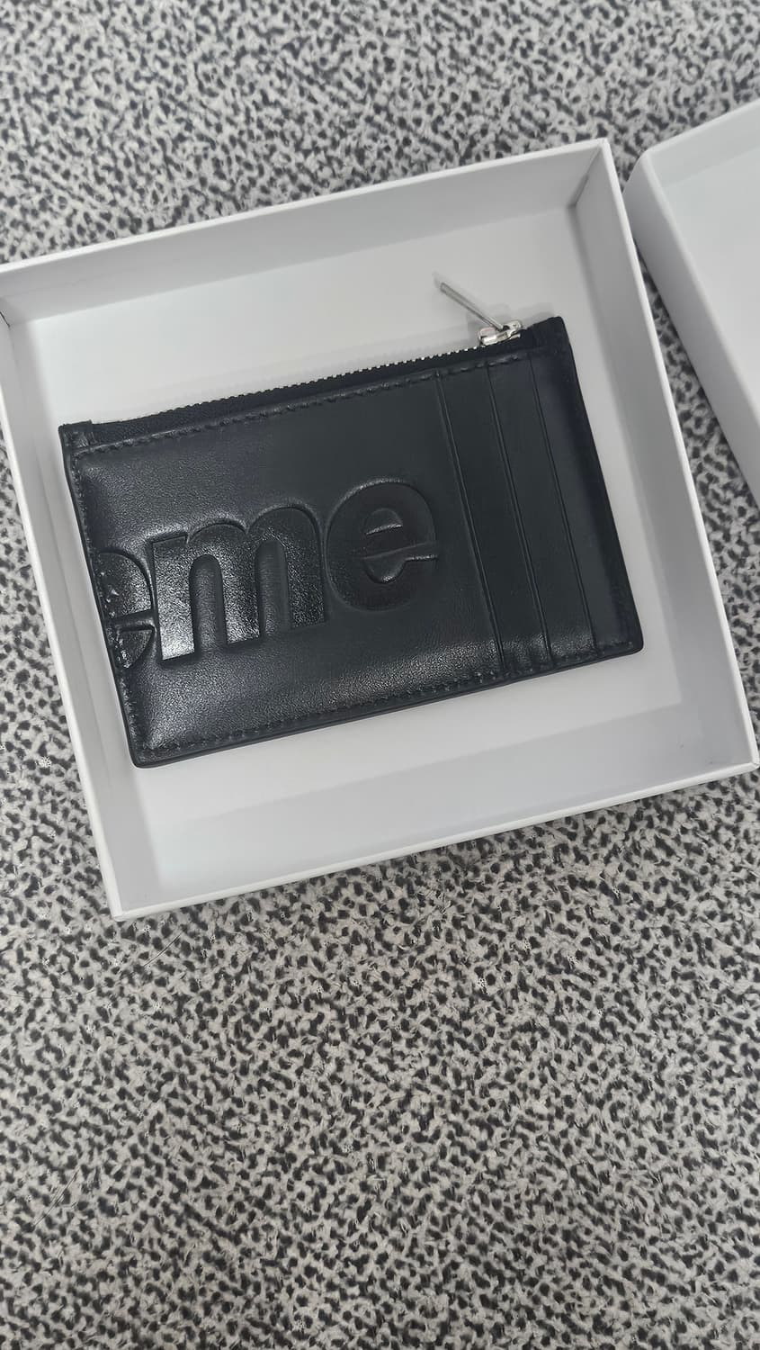 25FW 슈프림 레더 집 카드 홀더 블랙 상품이미지2