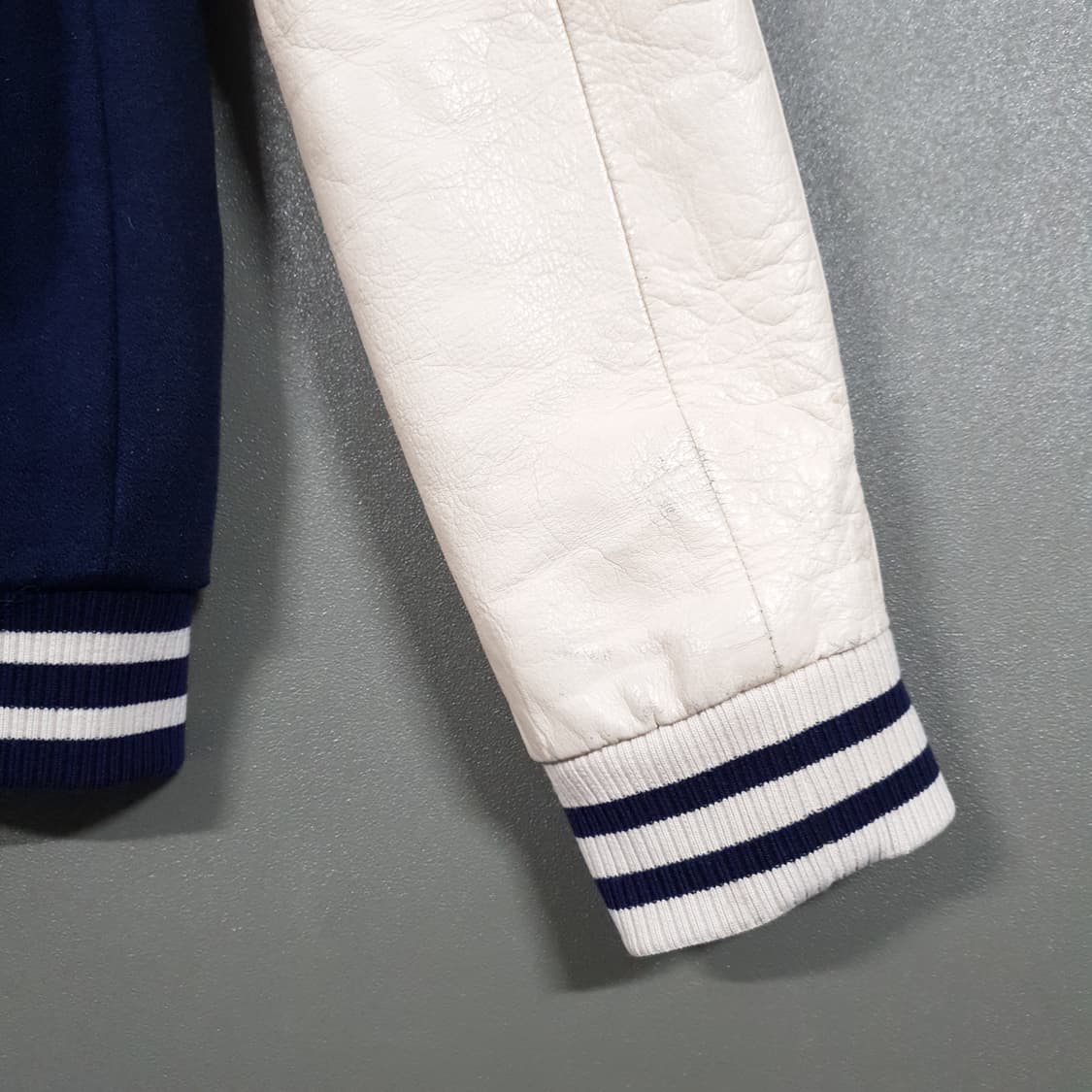 100 (L) MLB 뉴욕 양키스 소가죽 레더 울 바시티 자켓 NY 상품이미지10