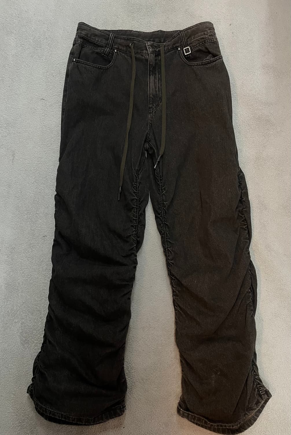 33사이즈/ 우영미 24SS 흑청 셔링 팬츠 상품이미지2