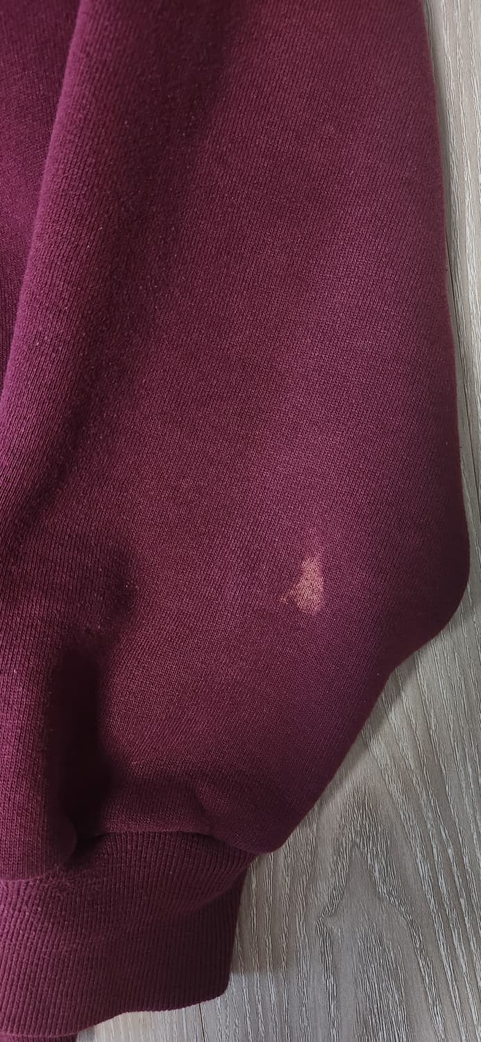 90s Russell Hoodie zip up Burgundy 상품이미지3