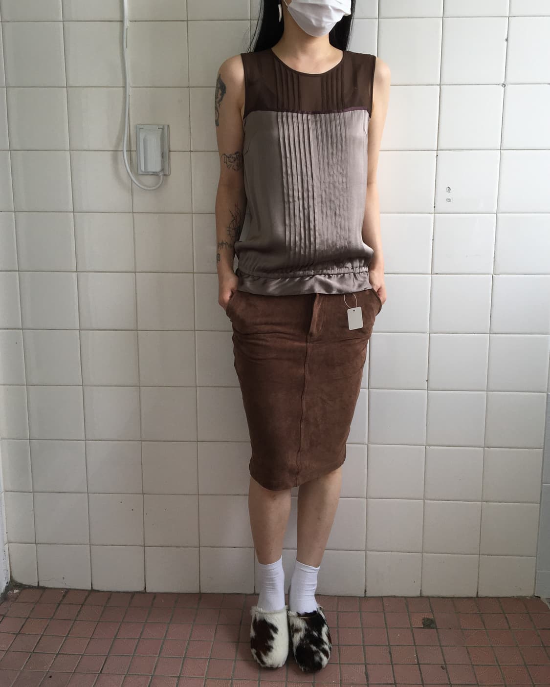 Suede midi skirt 상품이미지6