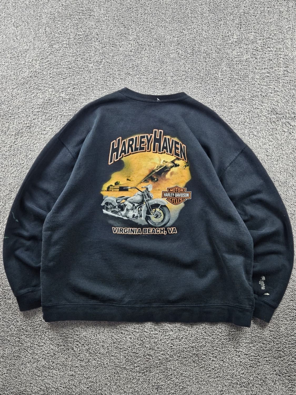 할리데이비슨 버지니아 비치 맨투맨 스웻 셔츠 ( XL추정 )/ 10957 상품이미지1