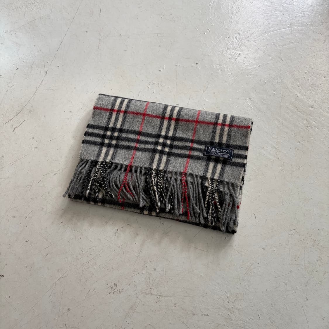 90s 버버리 빈티지 체크 머플러 OS 상품이미지2