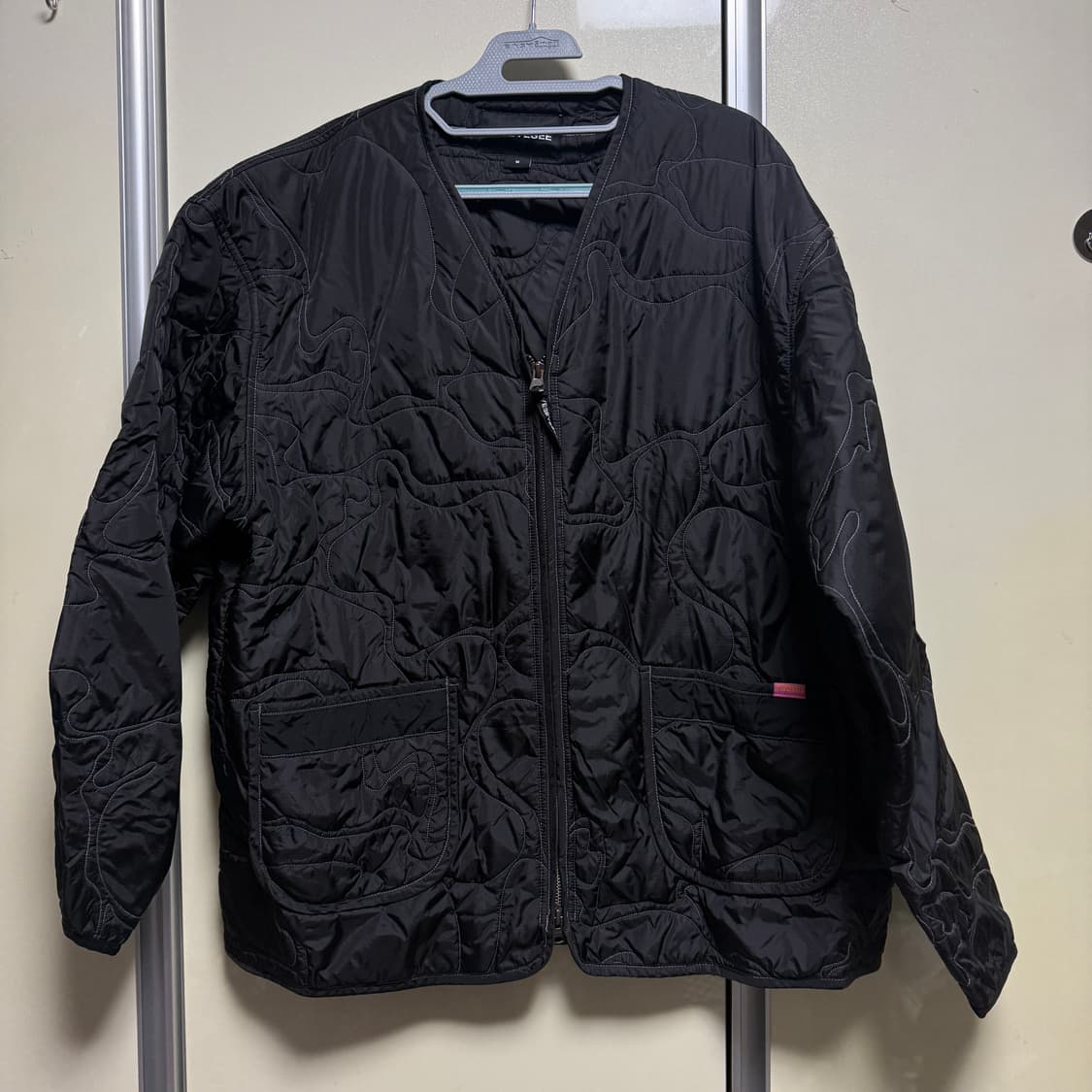 예스아이씨 - 퀼티드 카모 라이너 자켓 블랙 M 경량패딩 상품이미지1