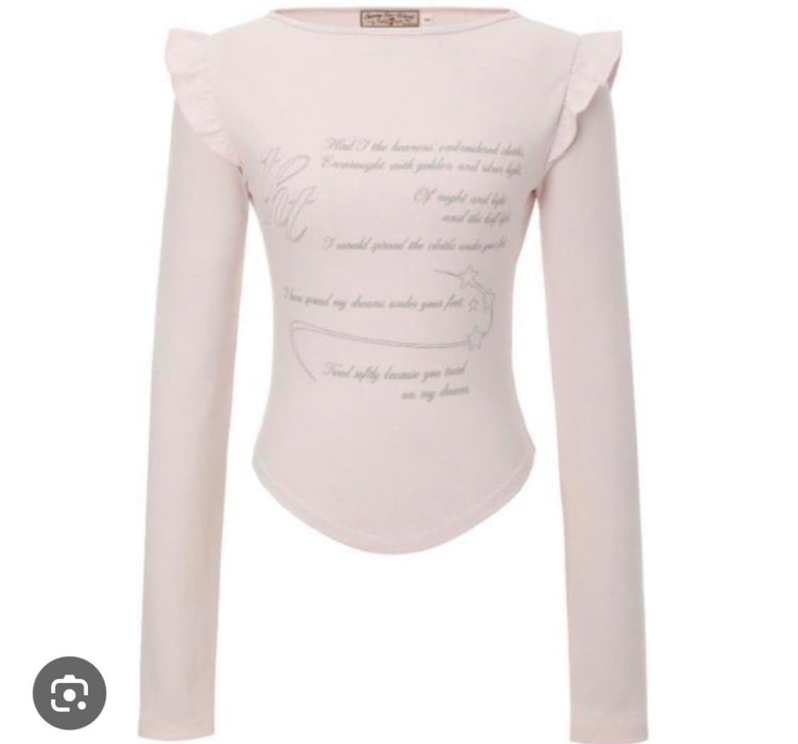 쓰리타임즈 엔젤 윙 티 핑크 s 롱슬리브 상품이미지1